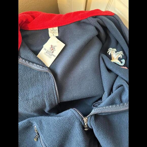 Cozy Fleece Jacket with Red Collar - Hermosa Beach - Picture 3 of 3